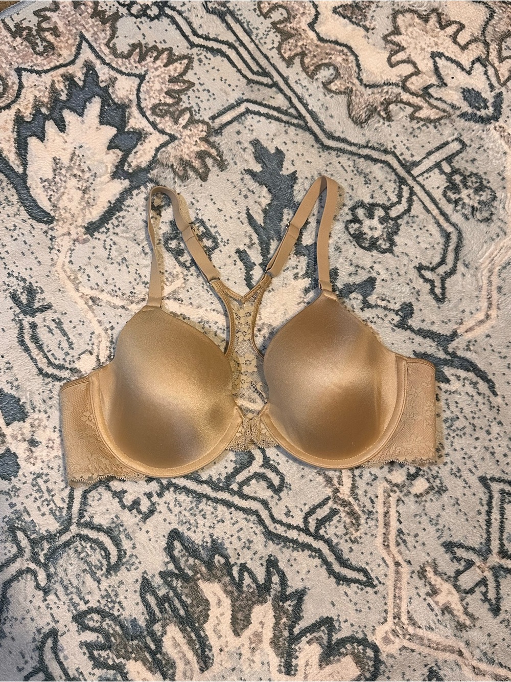 Maidenform Nude T-Shirt Bra with Lace Racerback